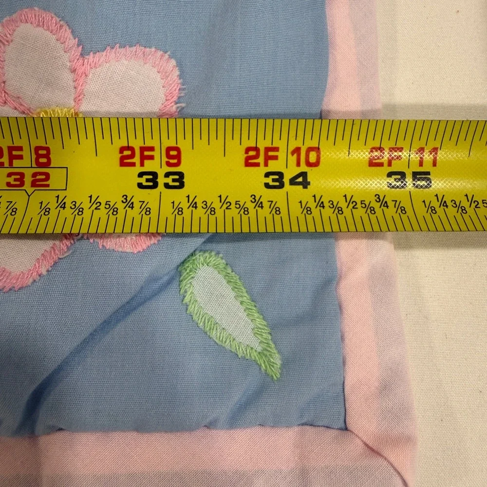 Baby Togs Vintage Bo Peep Sheep Nursery Quilt Blanket Pastel Applique 35x45